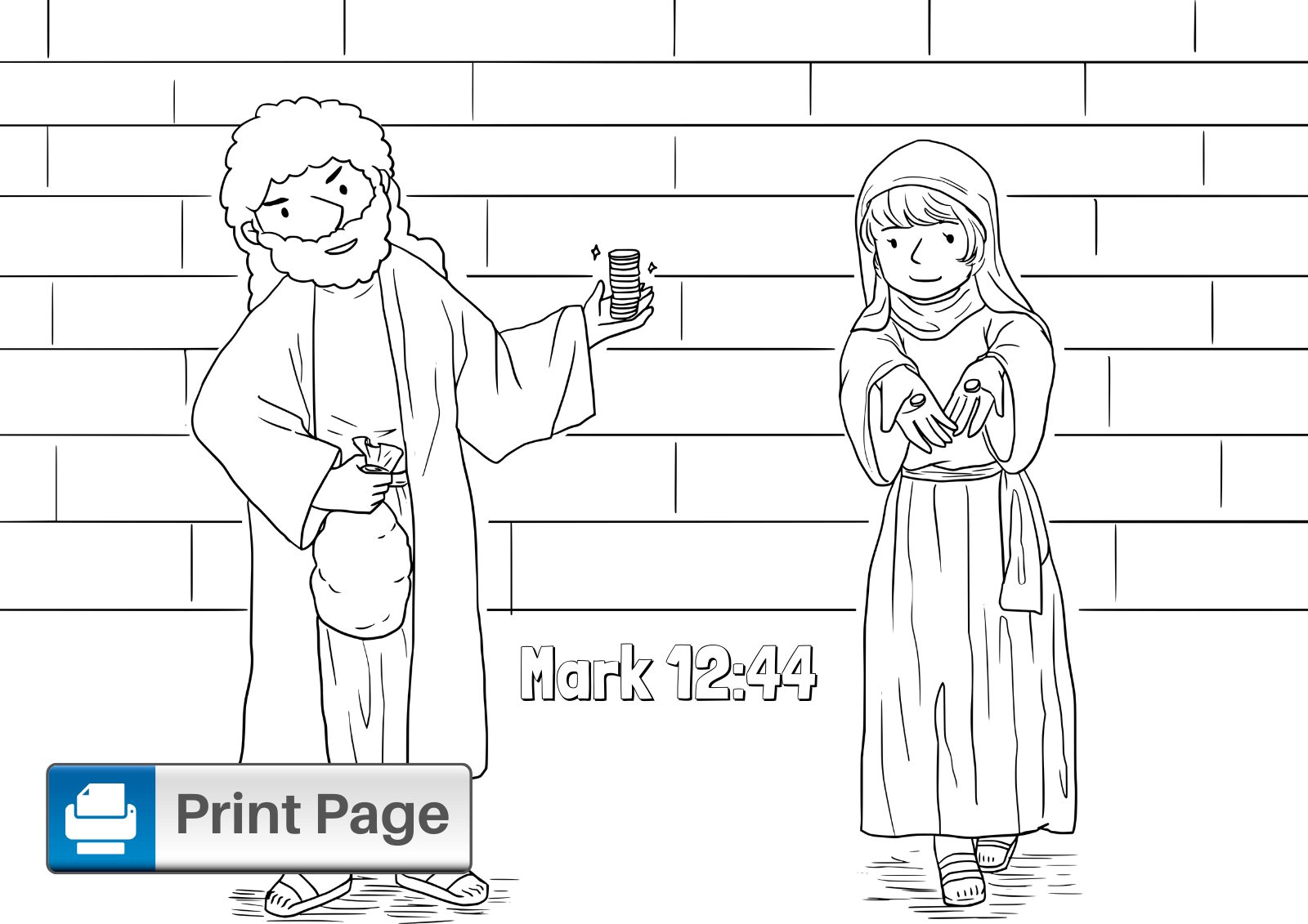 Widows Mite Coloring Sheet