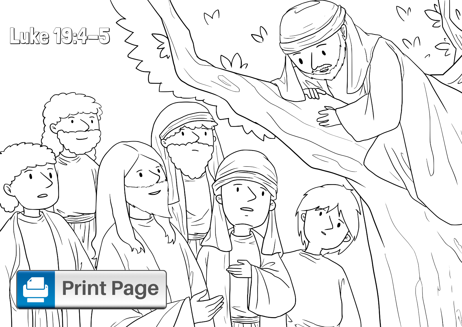 Free Printable Zacchaeus Coloring Pages for Kids ConnectUS