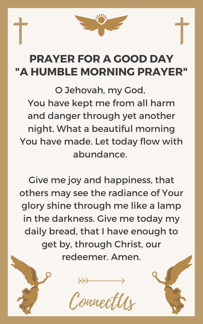 25 Inspirational Prayers for a Good Day – ConnectUS
