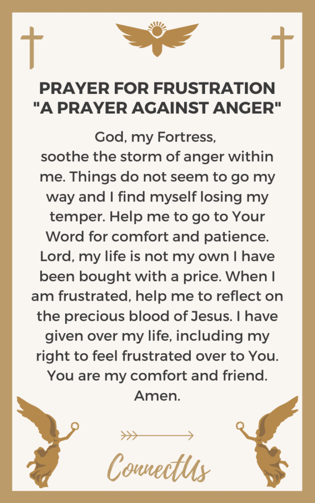 10 Powerful Prayers for Frustration – ConnectUS