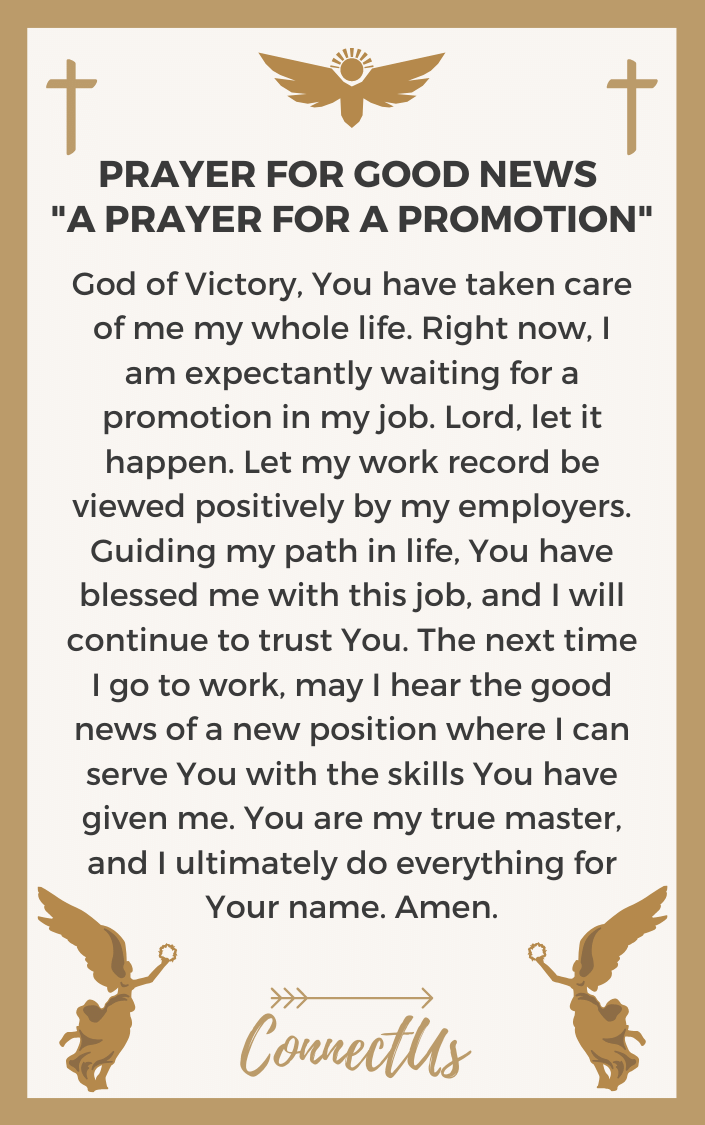 Prayer For Promotion At Work Prayer For A New Job