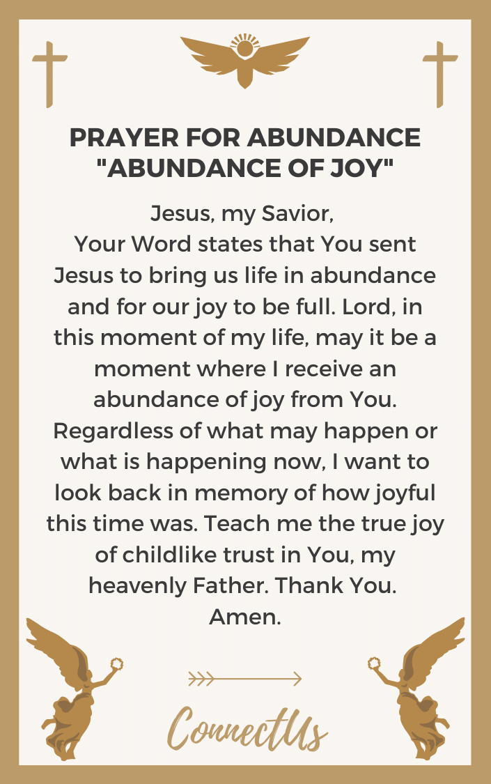 10 Powerful Prayers for Abundance – ConnectUS