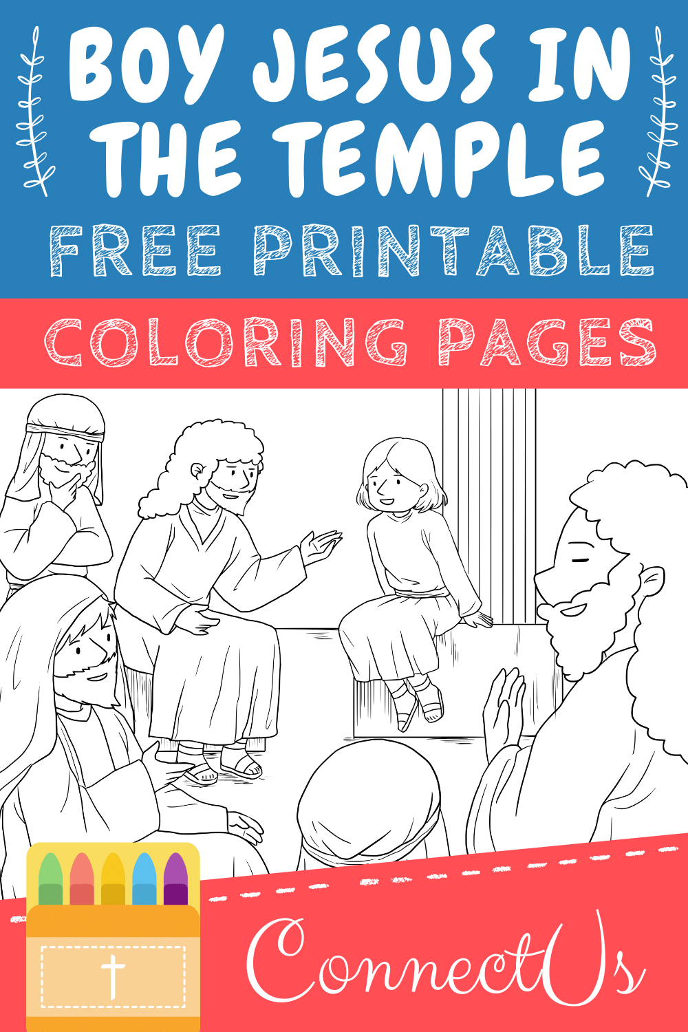 jesus teaching in the temple coloring page