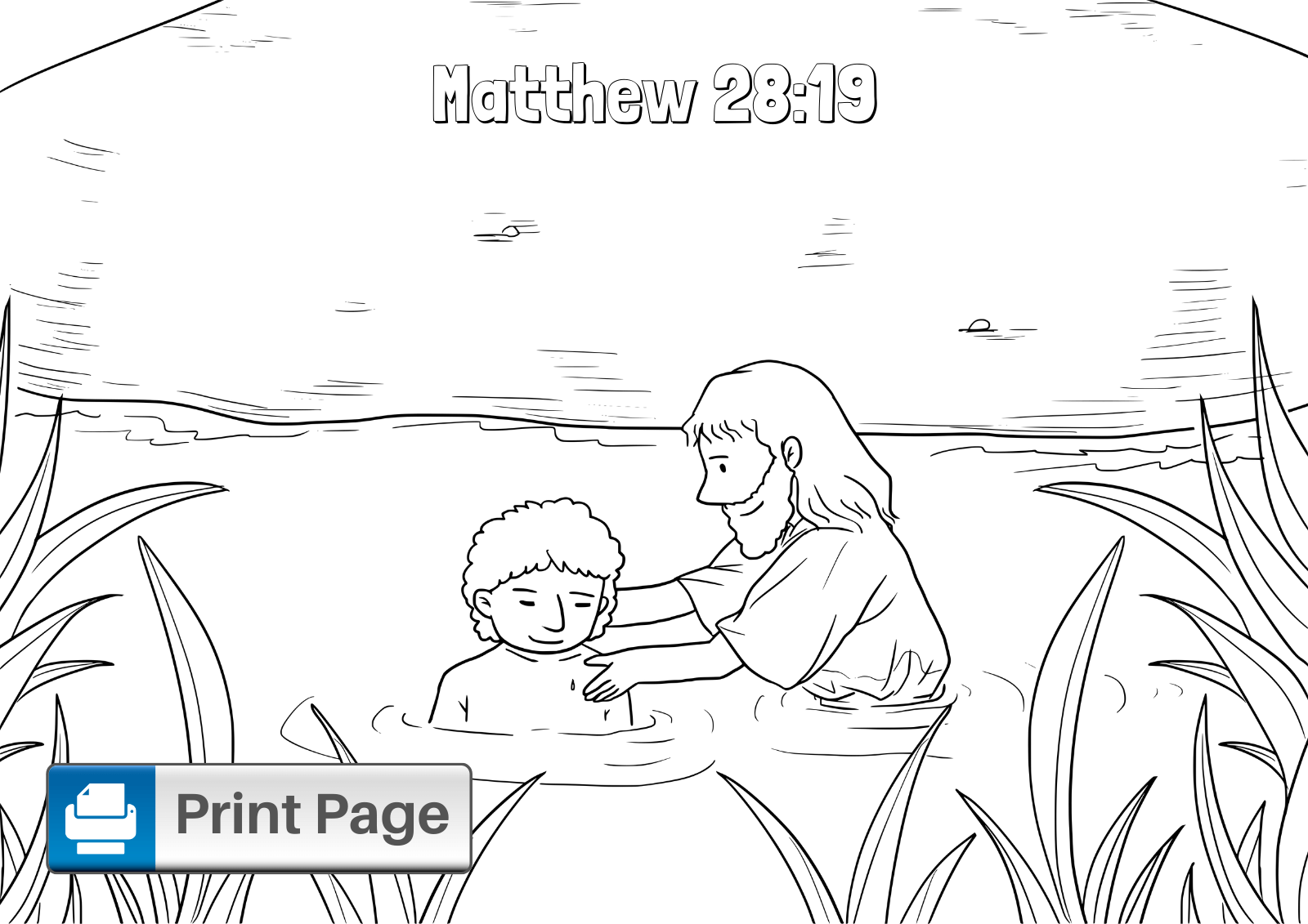 the baptism of the lord coloring pages