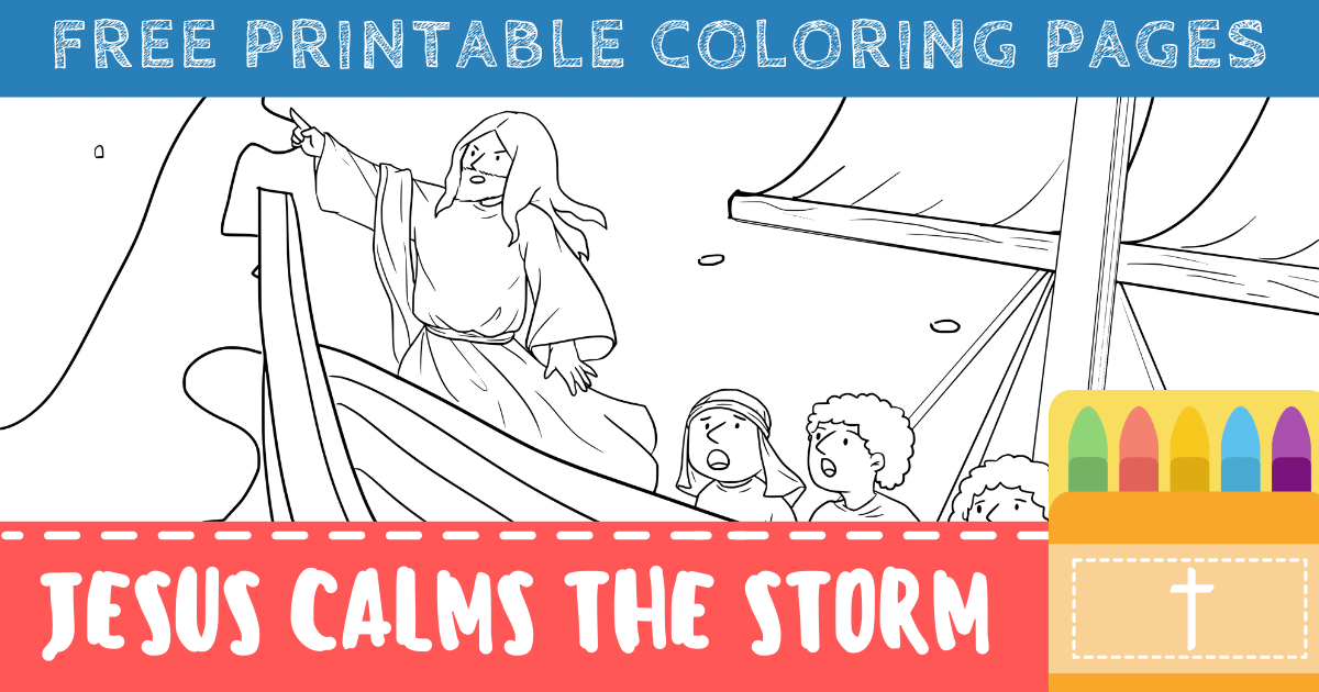 Jesus Calms the Storm Coloring Pages