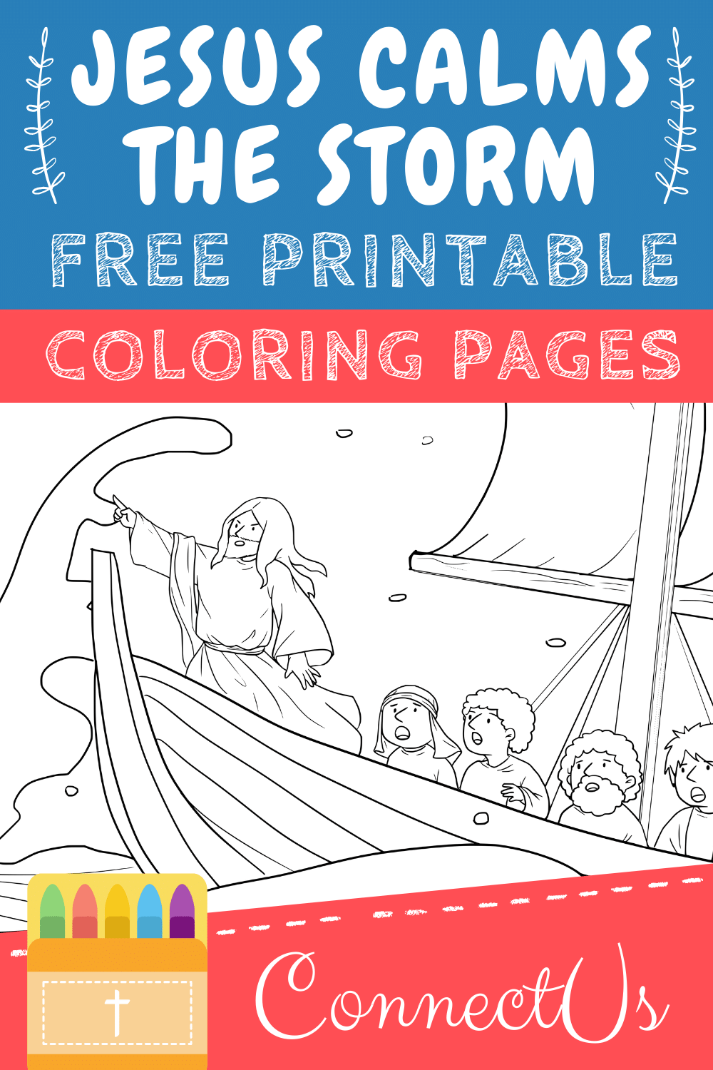 Free Jesus Calms The Storm Coloring Pages Printable PDFs ConnectUS