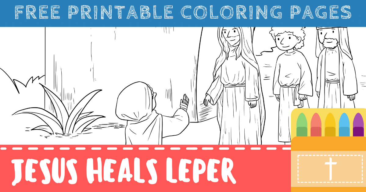 jesus heals the 10 lepers coloring pages