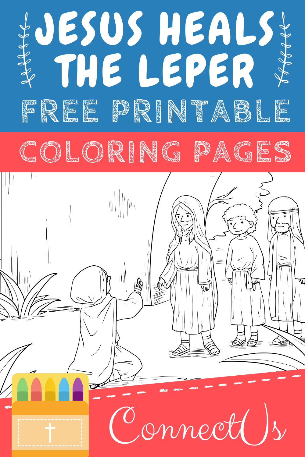 jesus heals the 10 lepers coloring pages