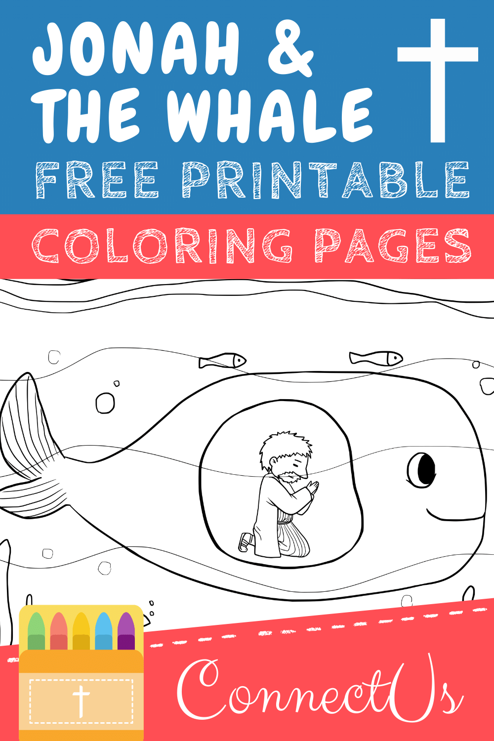 Jonah In The Whale Coloring Page