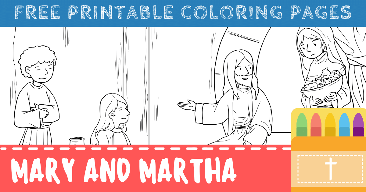Mary and Martha Coloring Pages