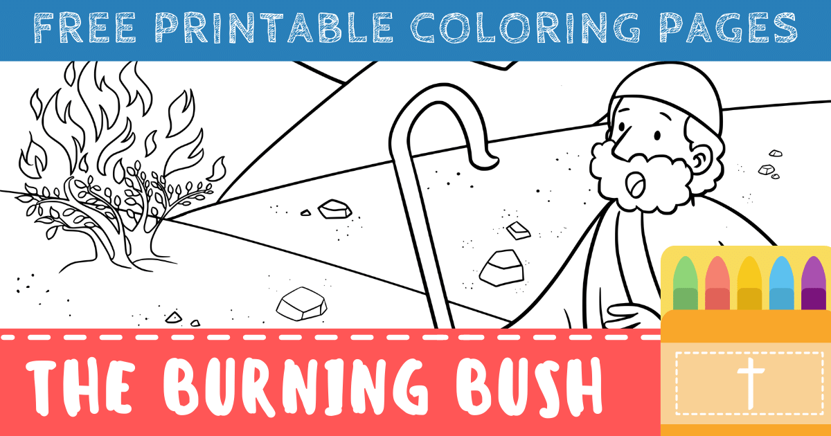 coloring pages of burning bush