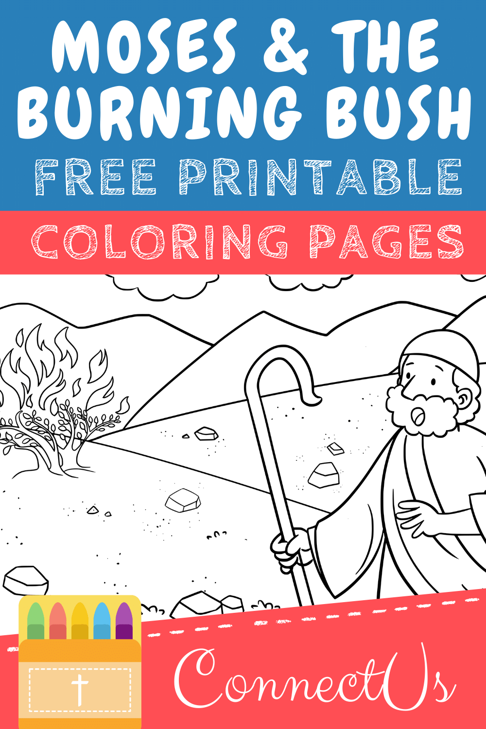 coloring pages of burning bush