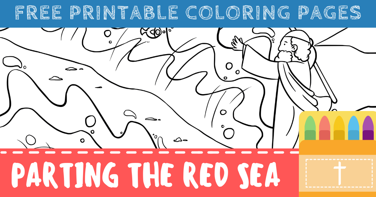 Moses Parting the Red Sea Coloring Pages