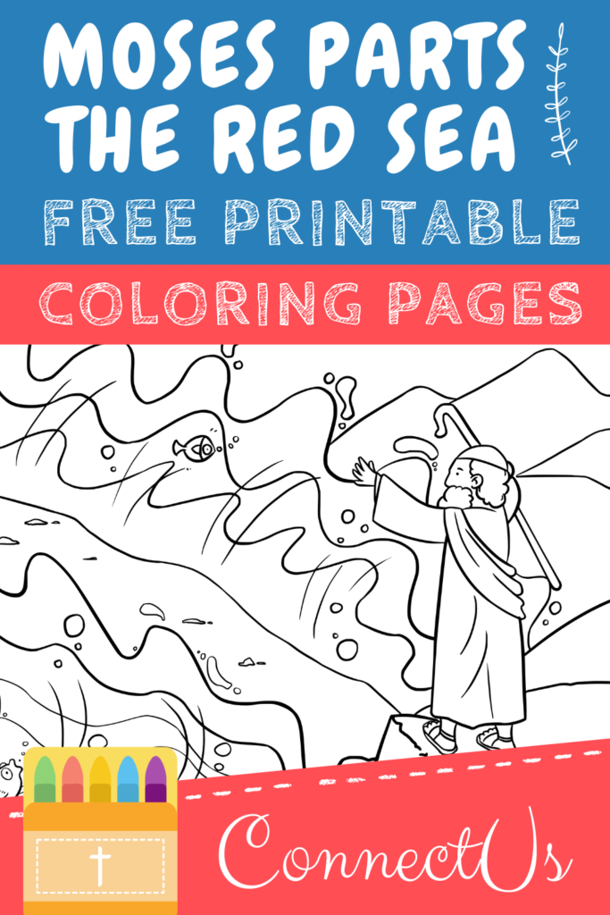 Moses Parting the Red Sea Coloring Pages