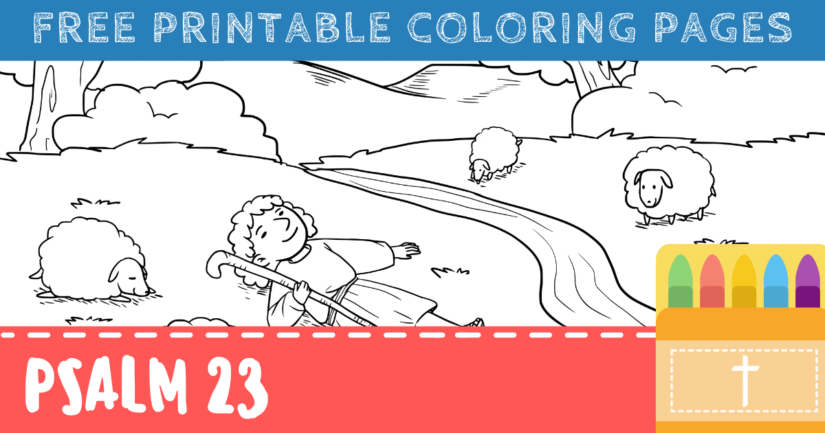 coloring pages psalm 23