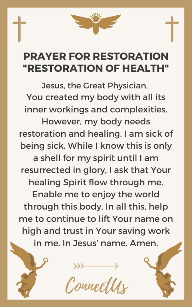 10 Strong Prayers for Restoration – ConnectUS