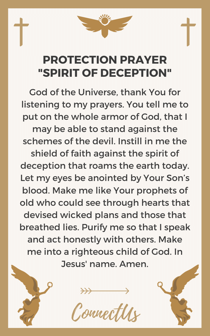espíritu de engaño-oración