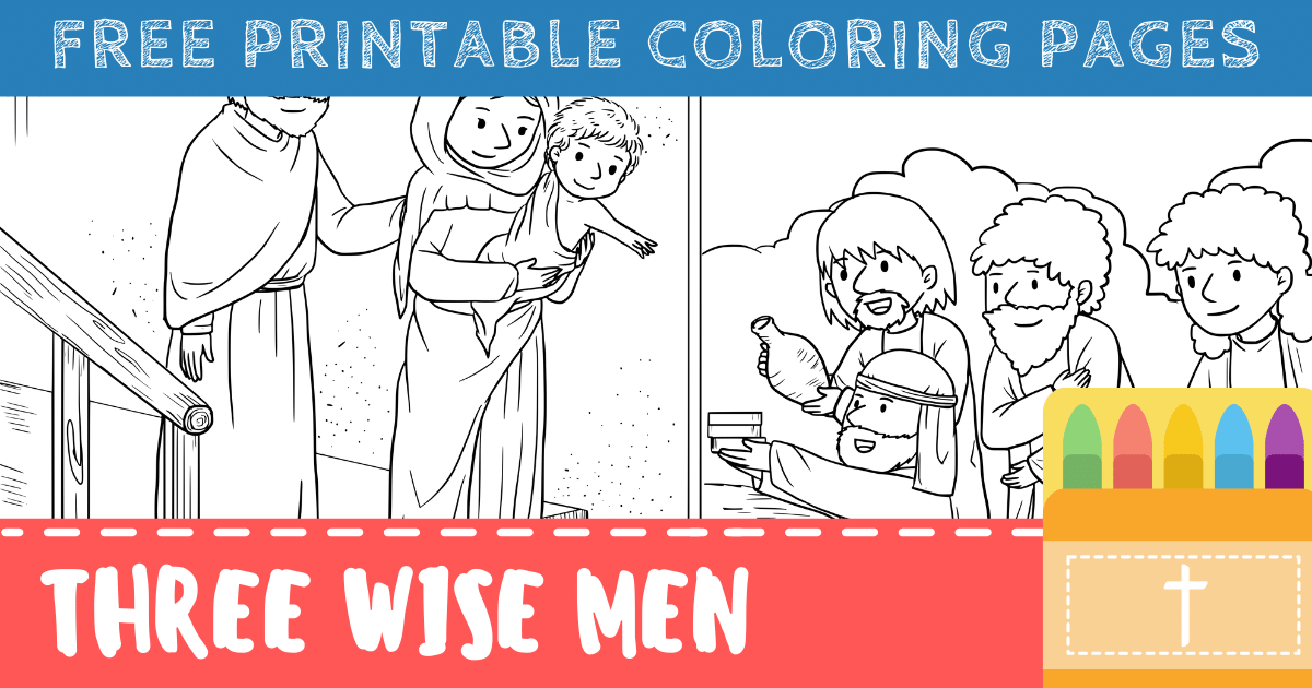 Three Wise Men Coloring Pages