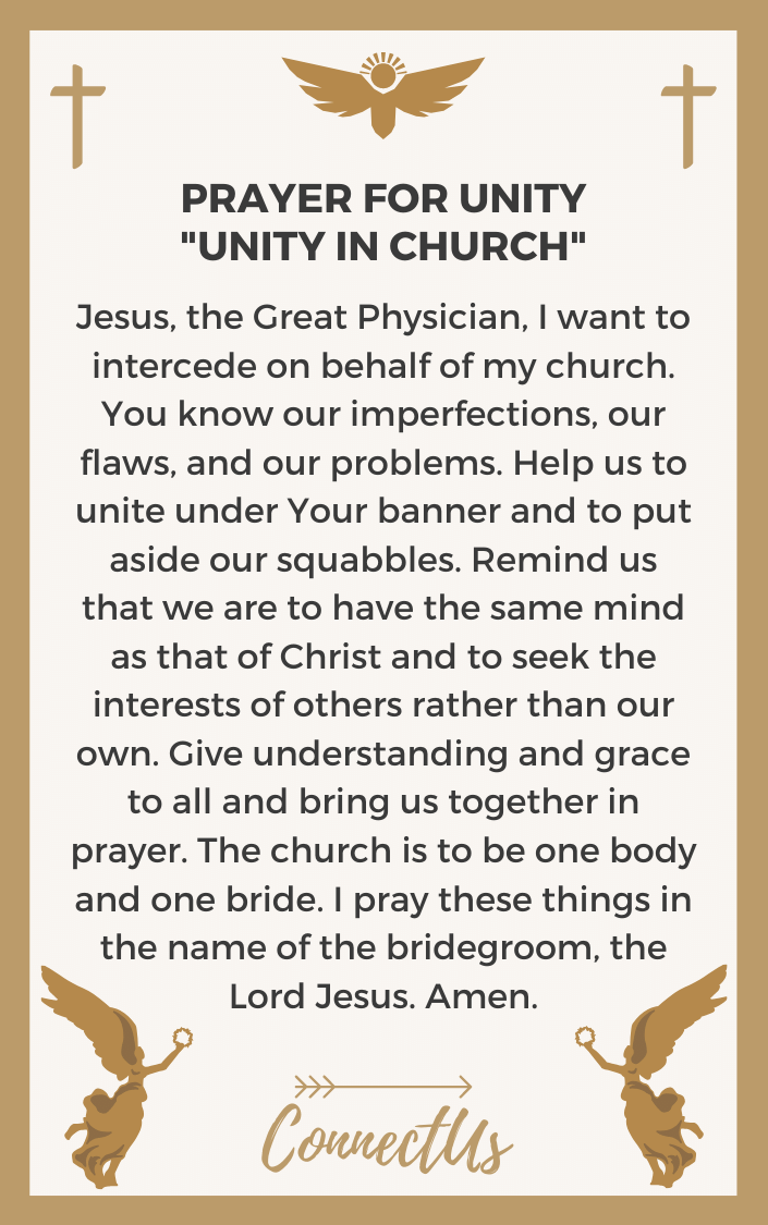 Printable Unity Prayer