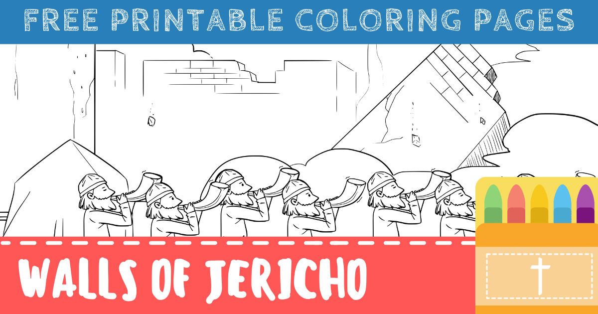 free coloring pages of joshua and the battle of jericho