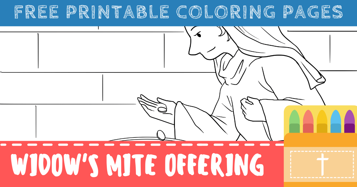 The Widow’s Mite Offering Coloring Pages for Kids – ConnectUS