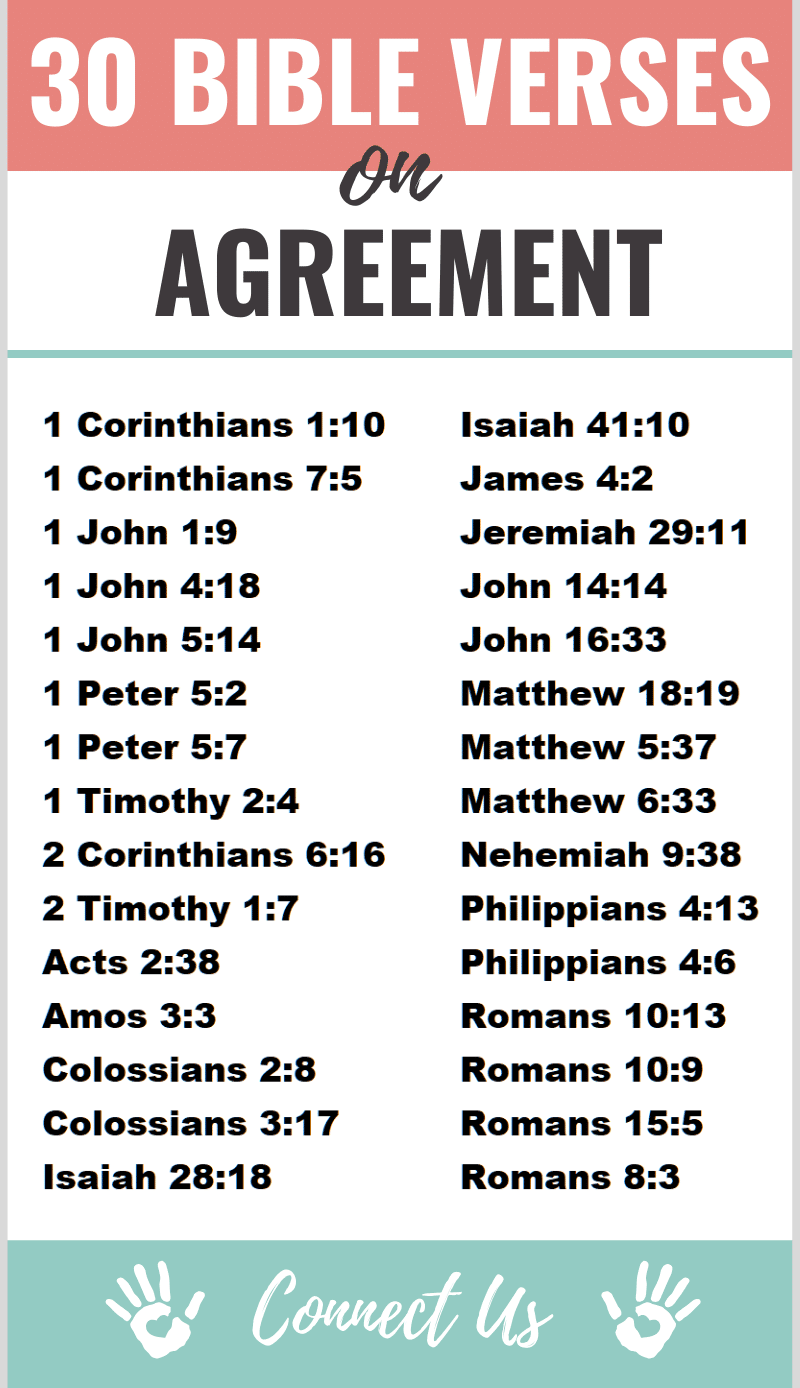 30 Strong Bible Scriptures On Agreement Connectus