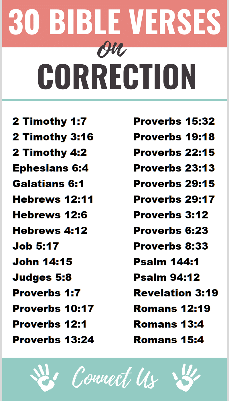 30 Best Bible Scriptures On Correction Connectus