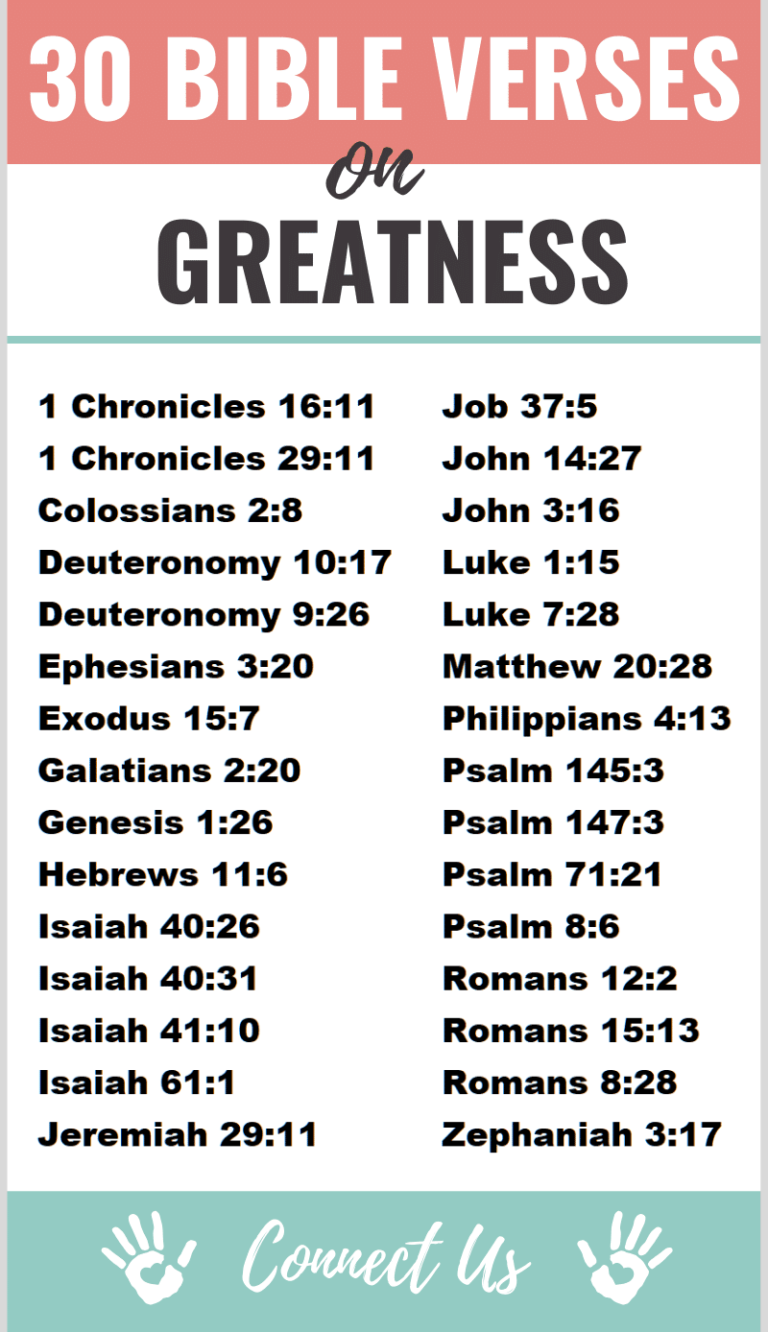 30 Uplifting Bible Scriptures on Greatness ConnectUS