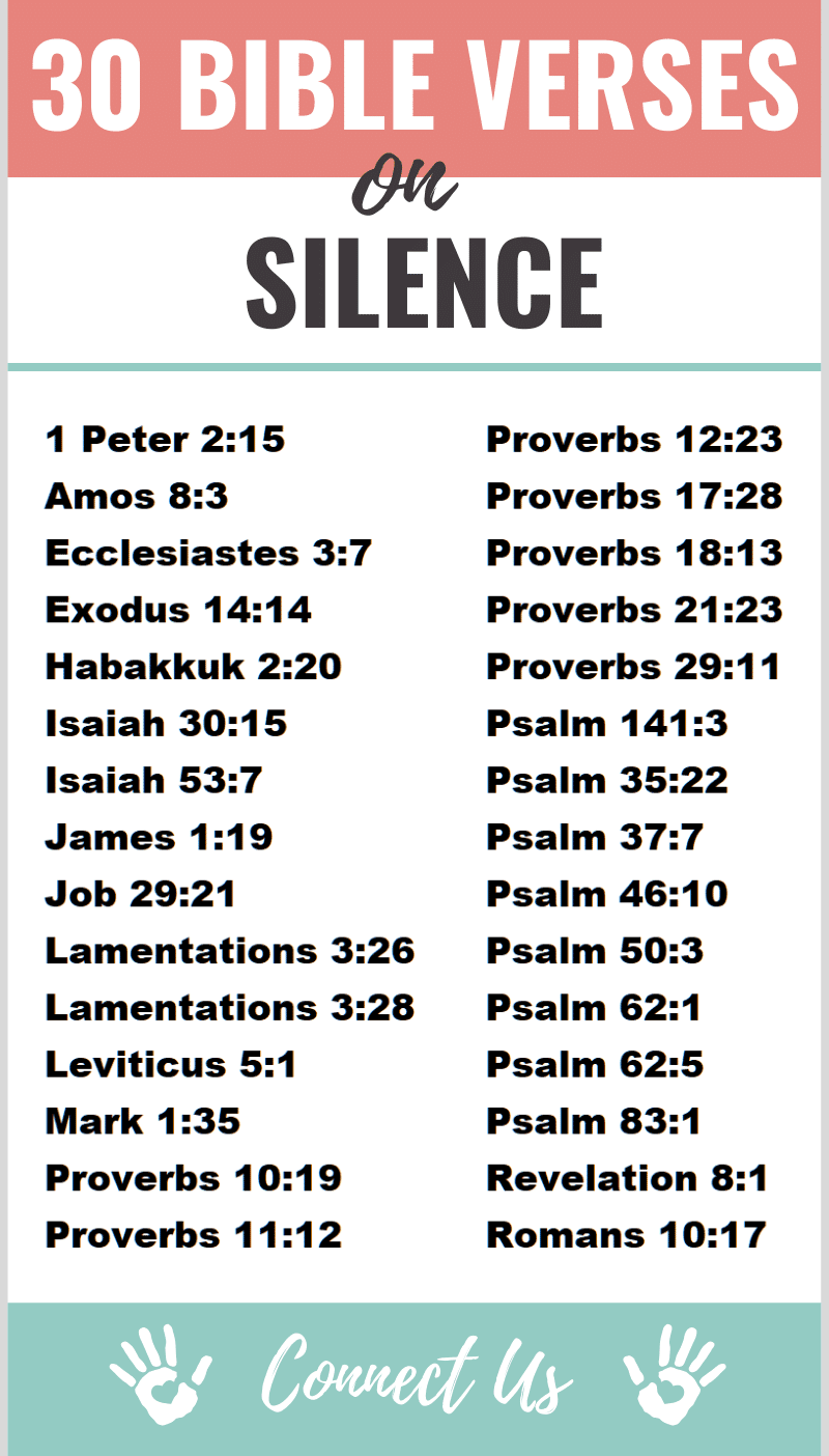Versículos bíblicos sobre el silencio