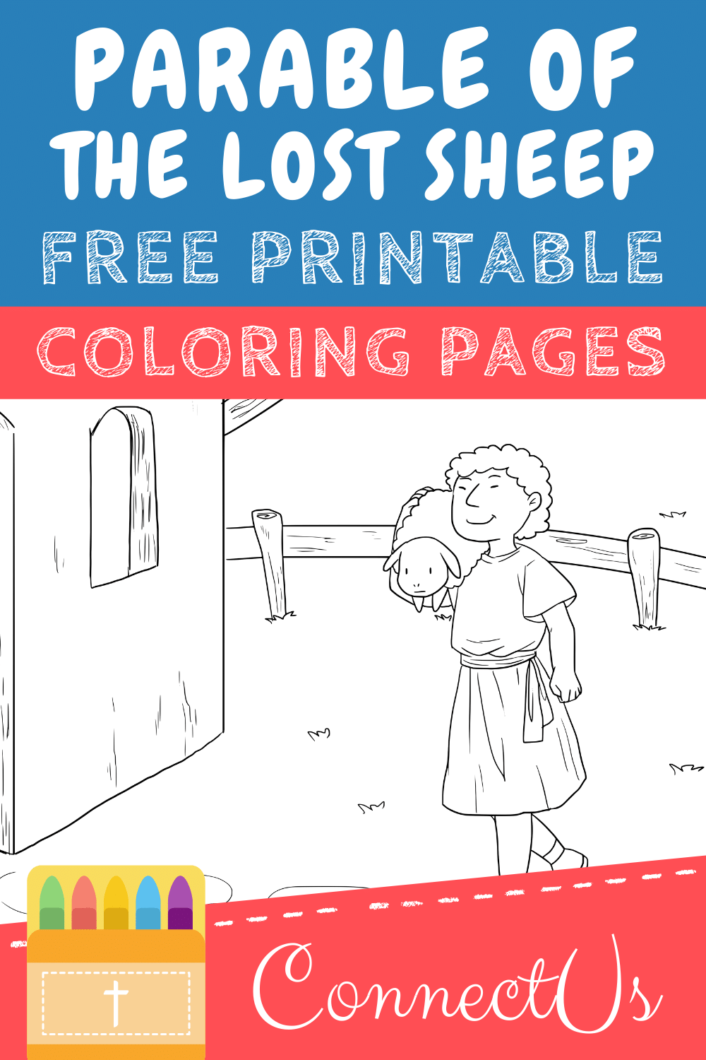 printable lost sheep coloring pages