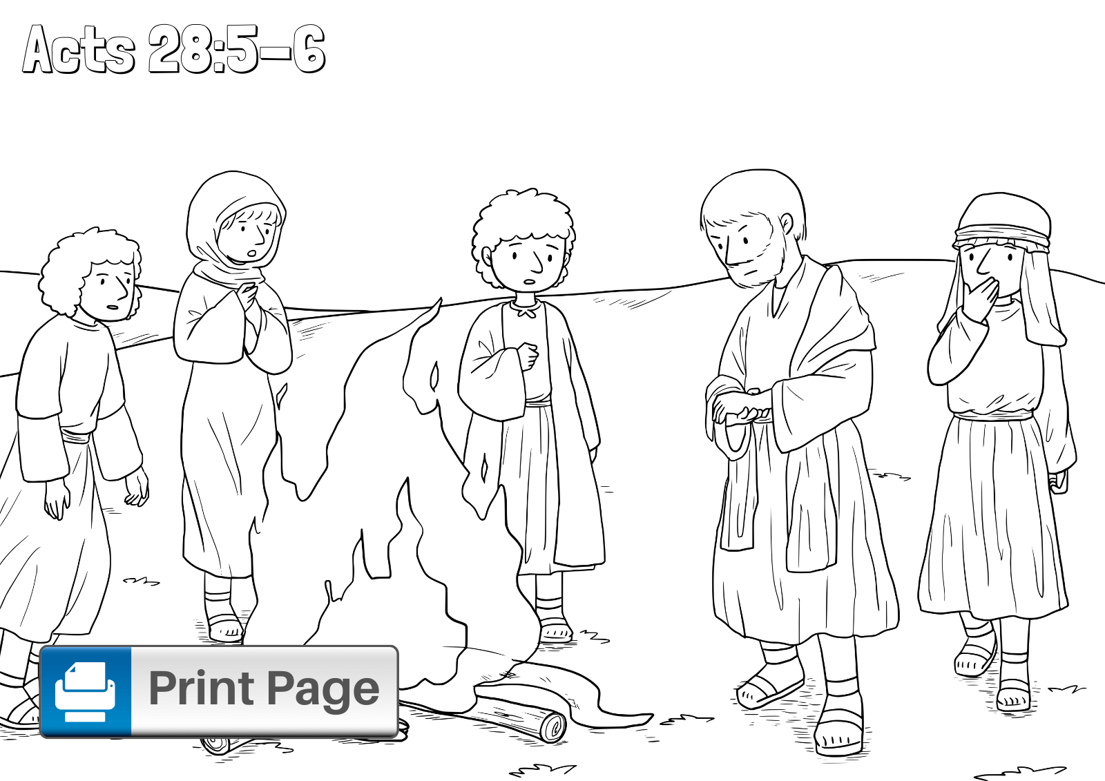 Paul Shipwreck Coloring Page