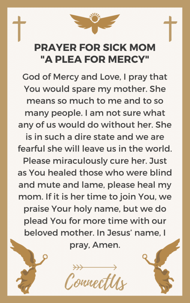 25 Powerful Prayers for Sick Mom – ConnectUS