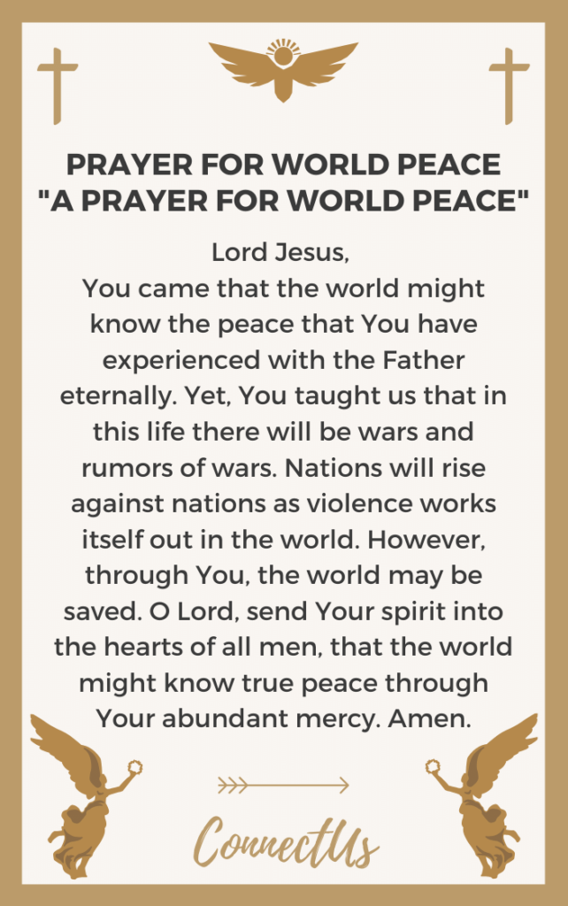 10 Powerful Prayers for World Peace ConnectUS
