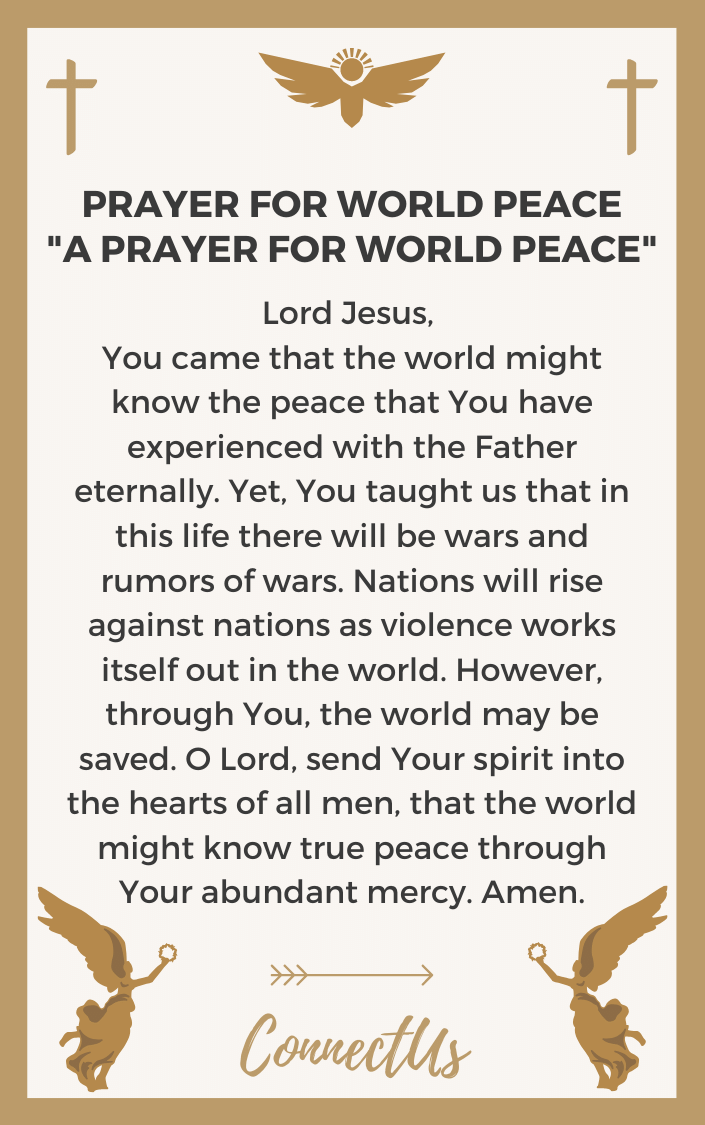 10 Powerful Prayers for World Peace ConnectUS