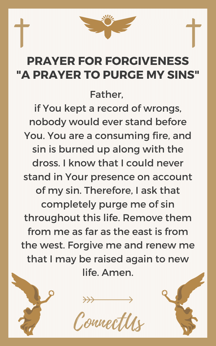 25 Strong Prayers for Forgiveness of Sins – ConnectUS