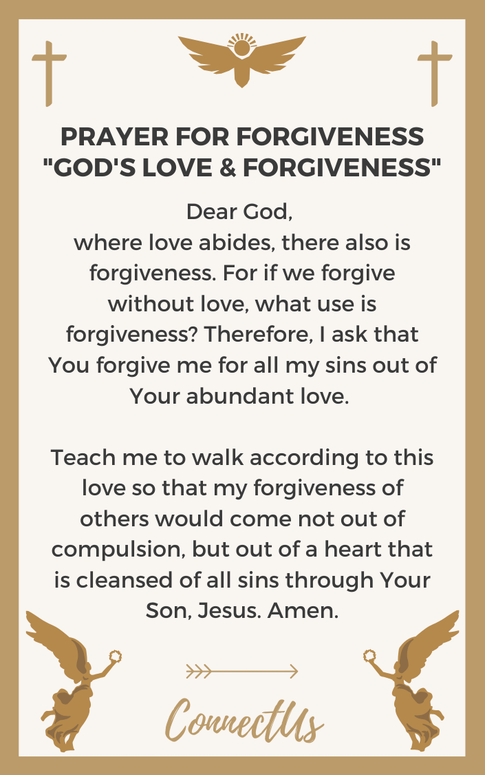 25 Strong Prayers for Forgiveness of Sins – ConnectUS