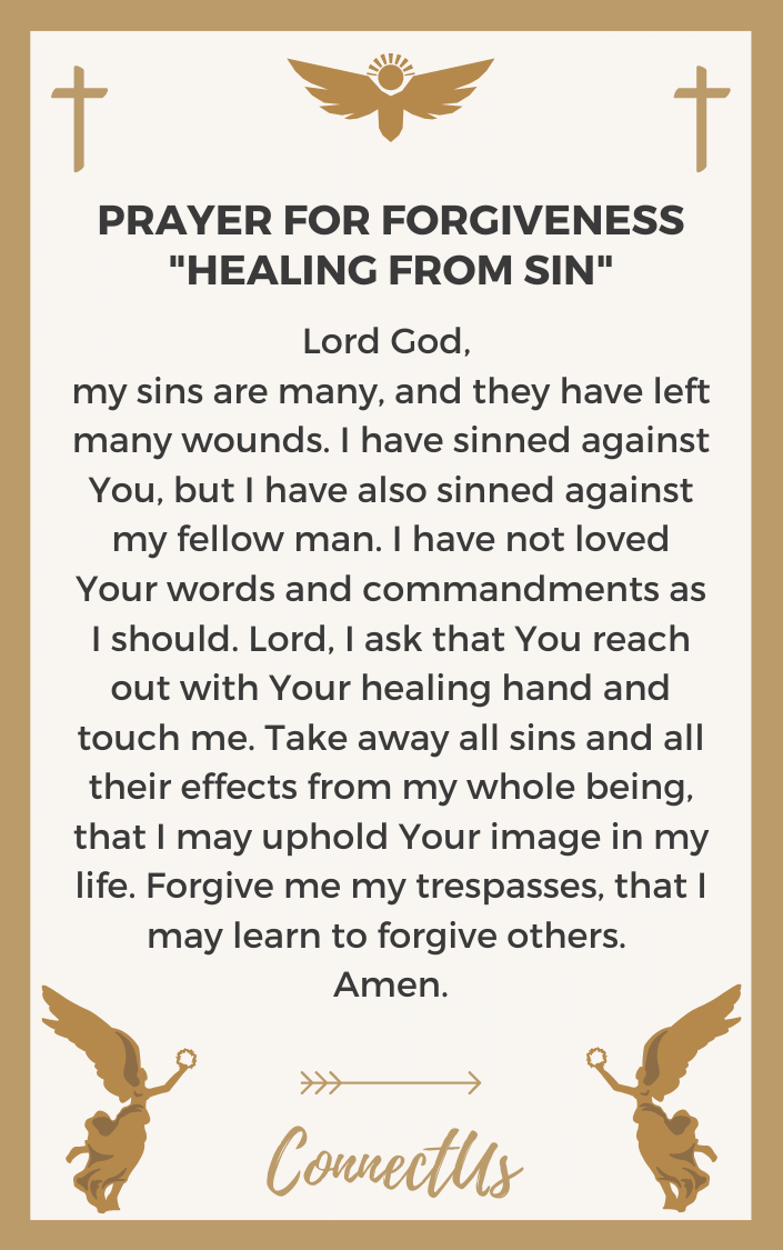 25 Strong Prayers for Forgiveness of Sins – ConnectUS