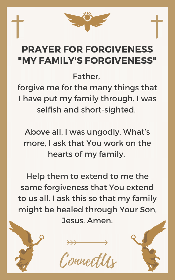 25 Strong Prayers for Forgiveness of Sins – ConnectUS