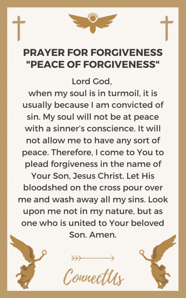 25 Strong Prayers for Forgiveness of Sins – ConnectUS