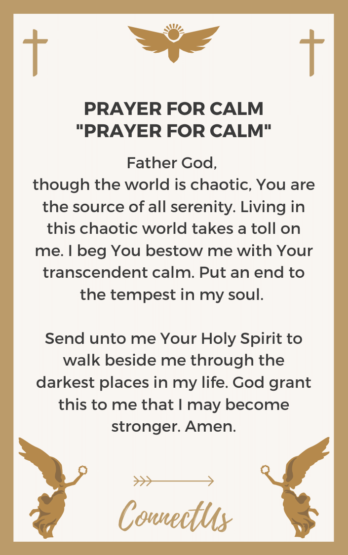 25 Powerful Prayers For Calm Connectus