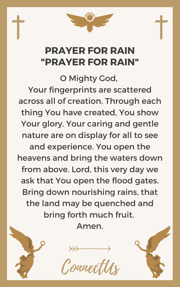 Powerful Prayers For Rain ConnectUS