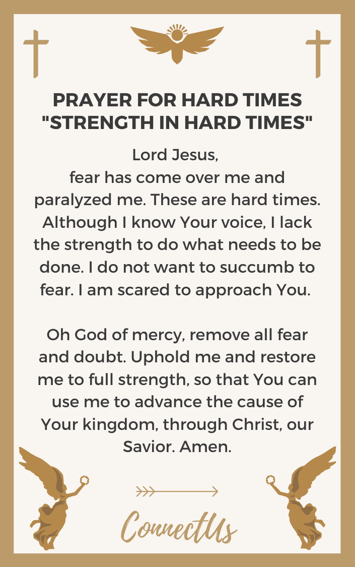 20 Powerful Prayers for Hard Times – ConnectUS