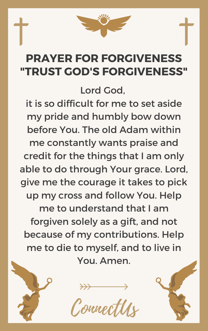 25 Strong Prayers for Forgiveness of Sins – ConnectUS