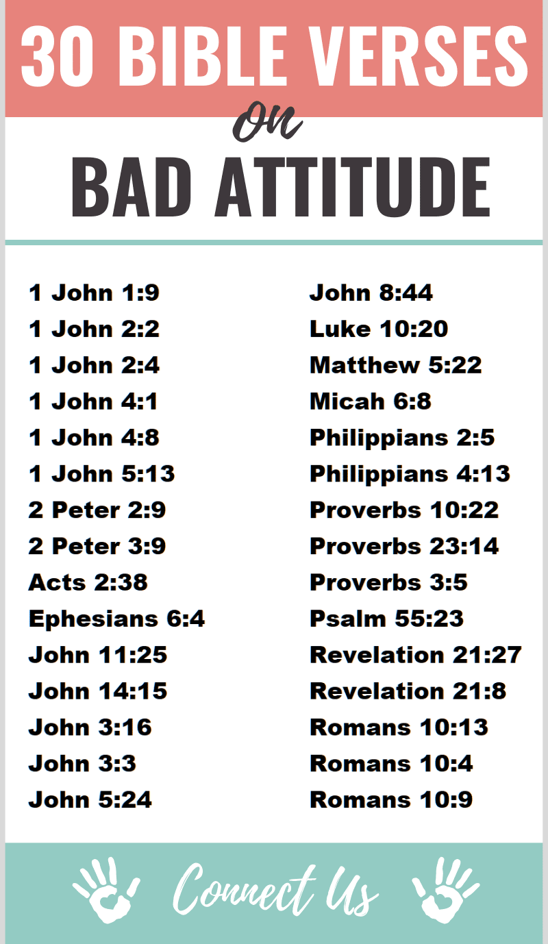 Bible Verses on Bad Attitude