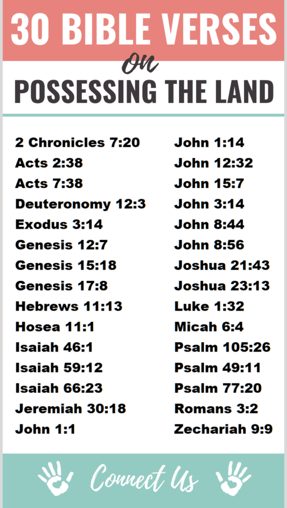 30 Best Bible Scriptures on Possessing the Land – ConnectUS