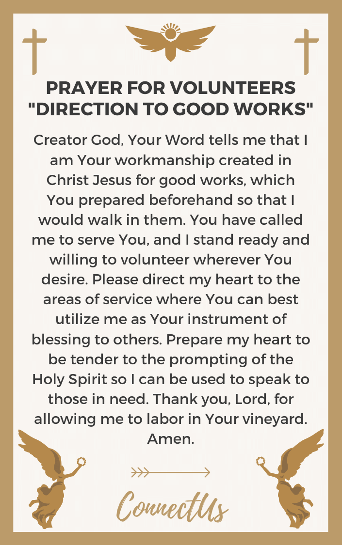 10 Powerful Prayers for Volunteers – ConnectUS