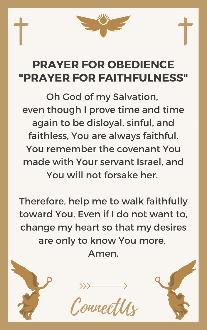 24 Powerful Prayers for Obedience – ConnectUS