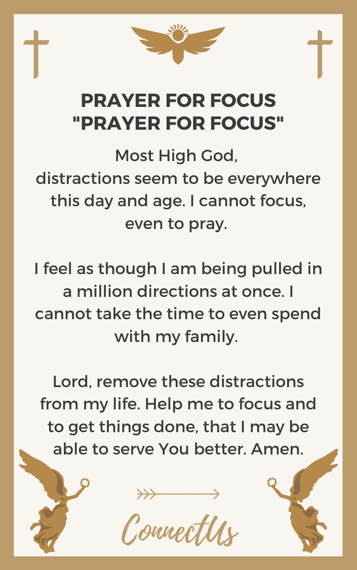 10 Strong Prayers for Focus – ConnectUS