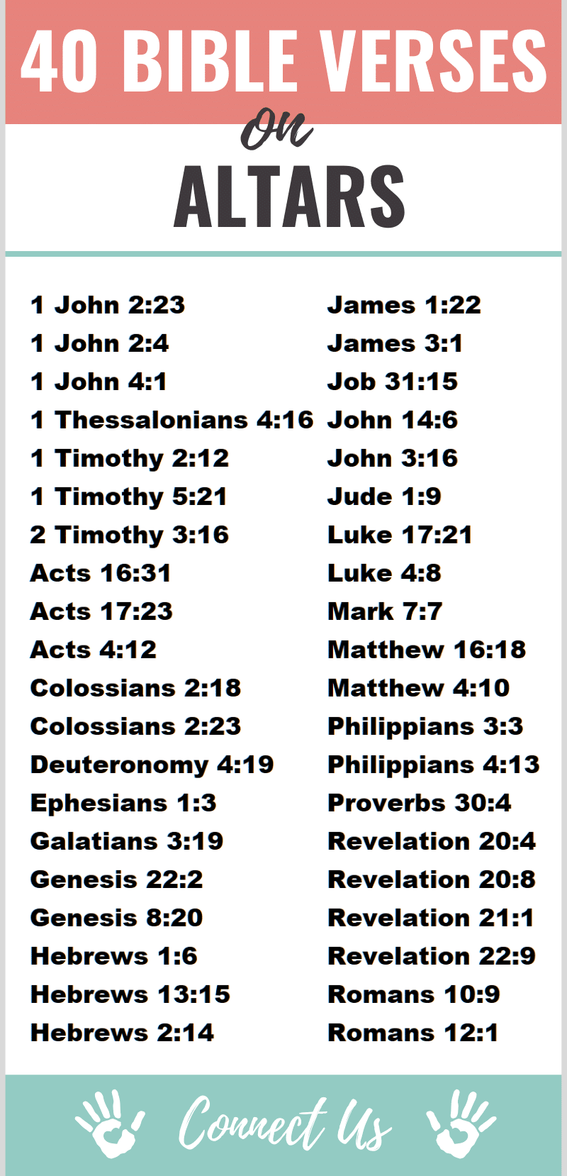 Versículos bíblicos sobre los altares