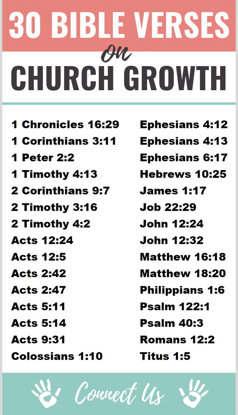 Versículos bíblicos sobre el crecimiento de la iglesia
